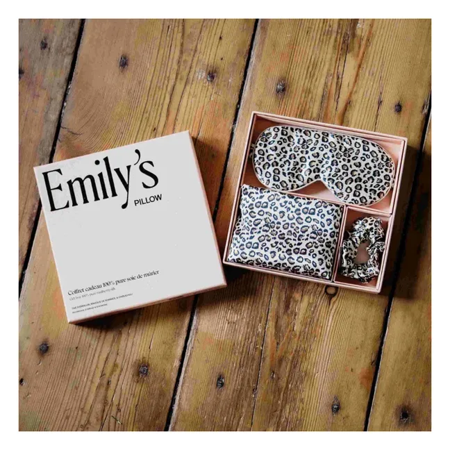 Coffret Sommeil en soie de mûrier imprimé Léopard