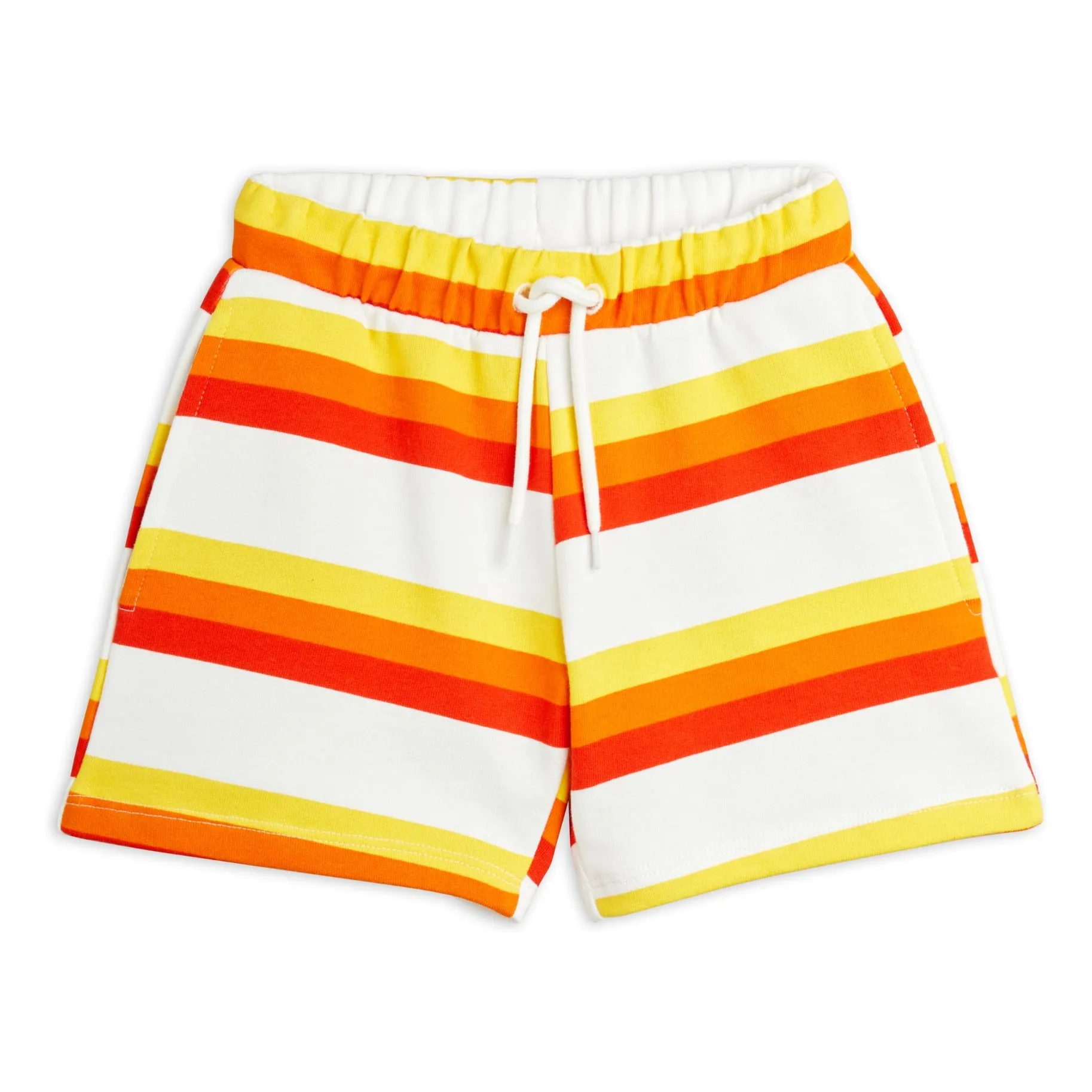 Mini Rodini Ecru Organic Cotton Striped Shorts
