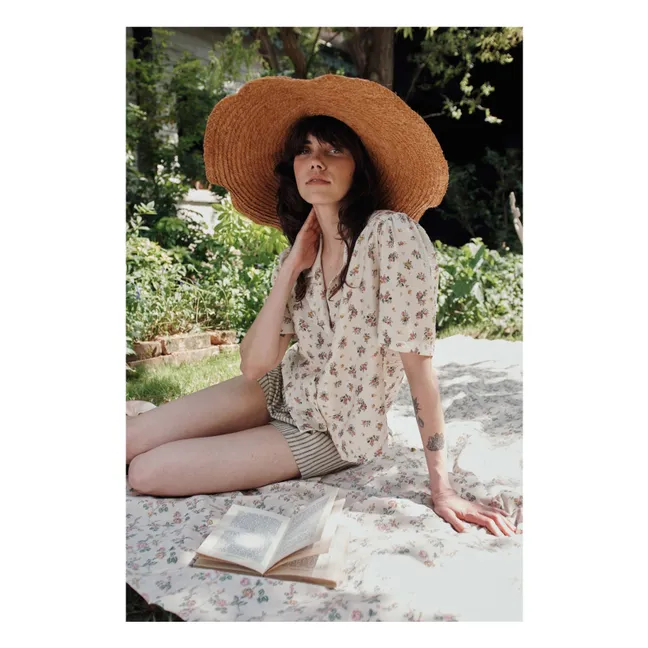 Cotton Printed Shirt | Cream