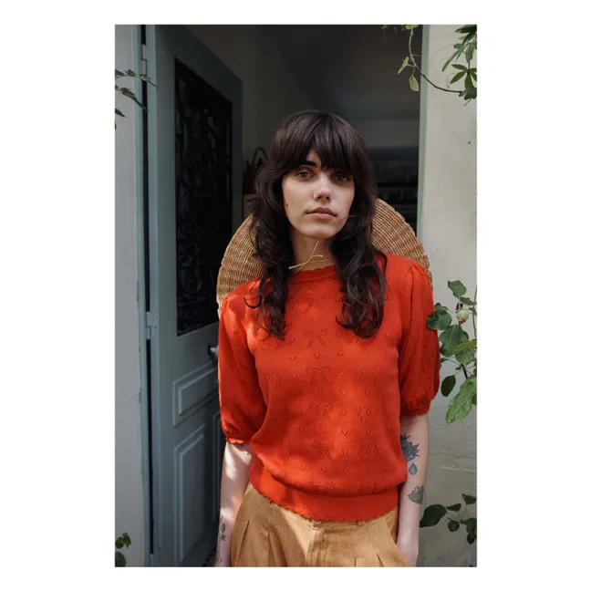 Pantalones de lino y algodón | Amarillo Mostaza