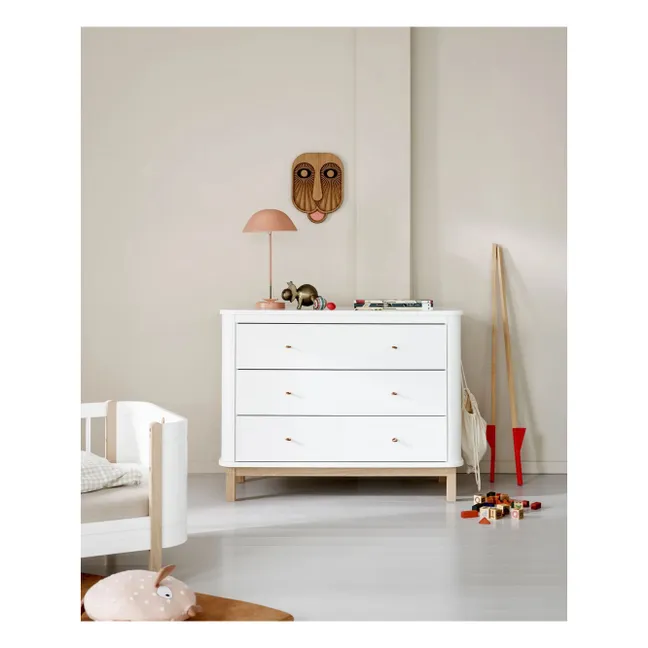 Commode Wood 3 tiroirs en chêne | Chêne