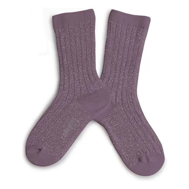 Chaussettes Victoire Pailletées | Violet
