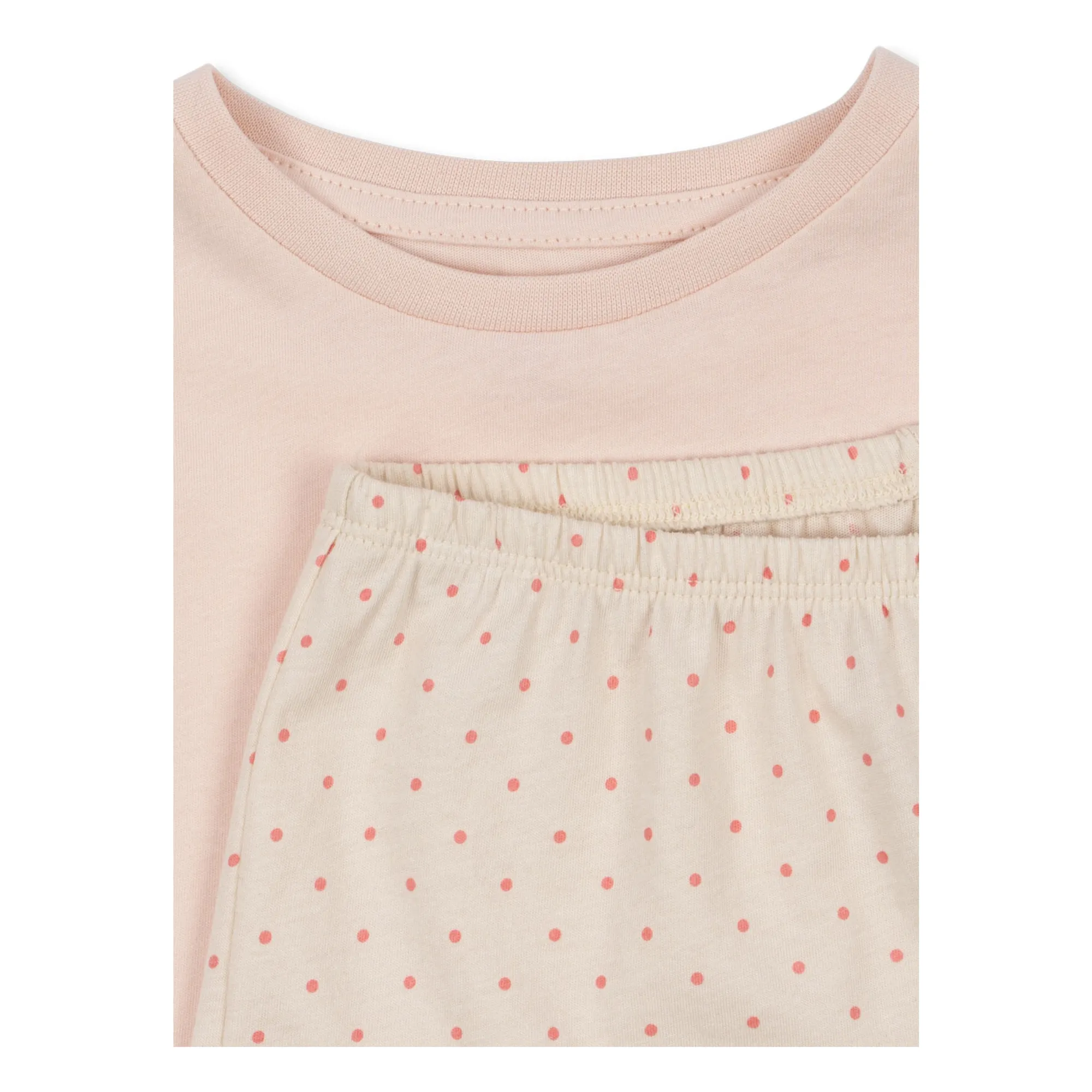 Ensemble T-shirt et Short Famo Chats Coton Bio | Rose pâle- Image produit n°4