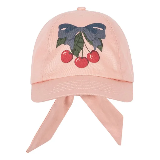 Casquette Frankie Cerises Coton Bio | Rose