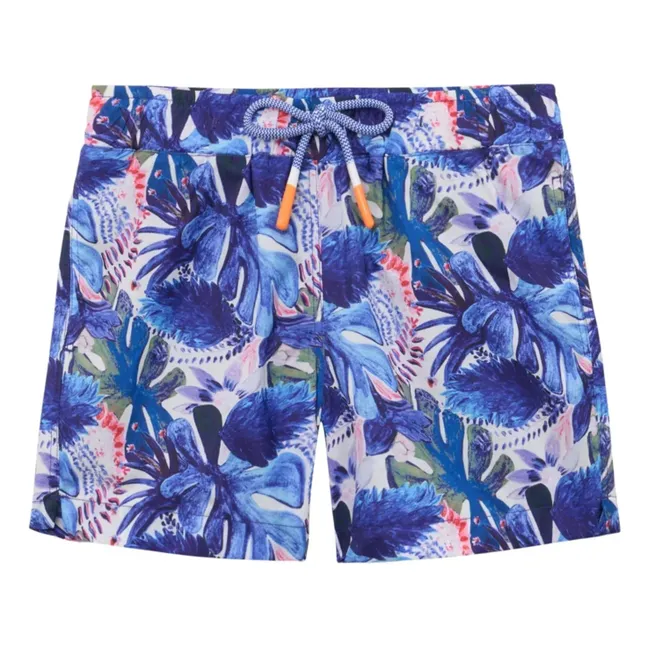 Pantaloncini da bagno in fibra riciclata esotica | Blu