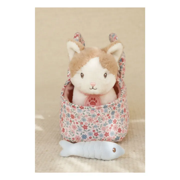 Peluche Chat avec son sac | Ecru- Image produit n°13