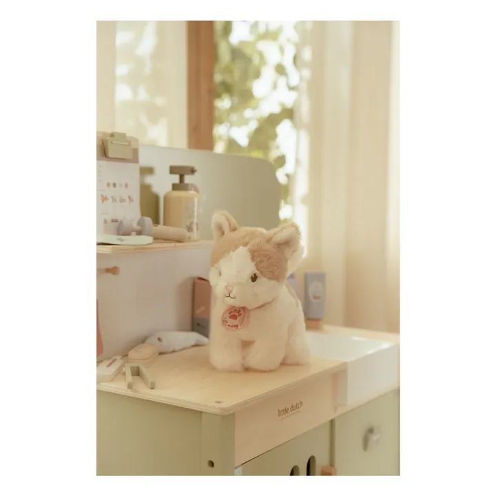 Gato de peluche con bolso | Crudo- Imagen del producto n°1