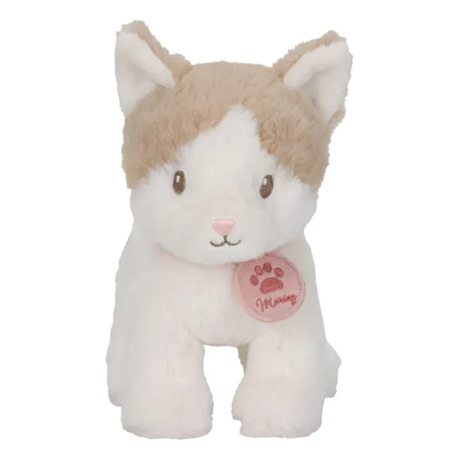 Gato de peluche con bolso | Crudo