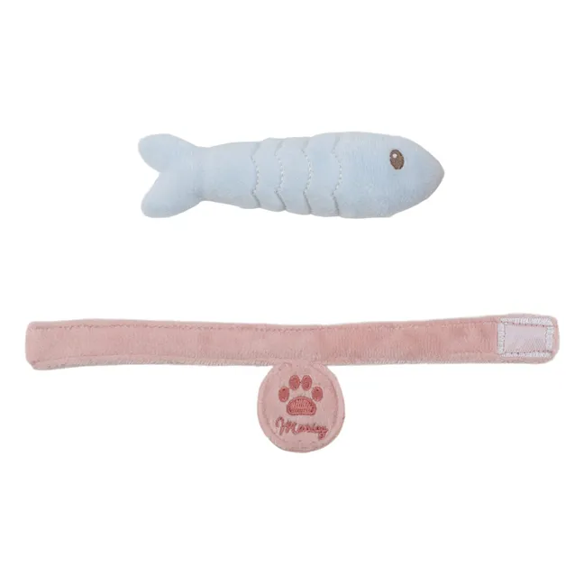 Gato de peluche con bolso | Crudo