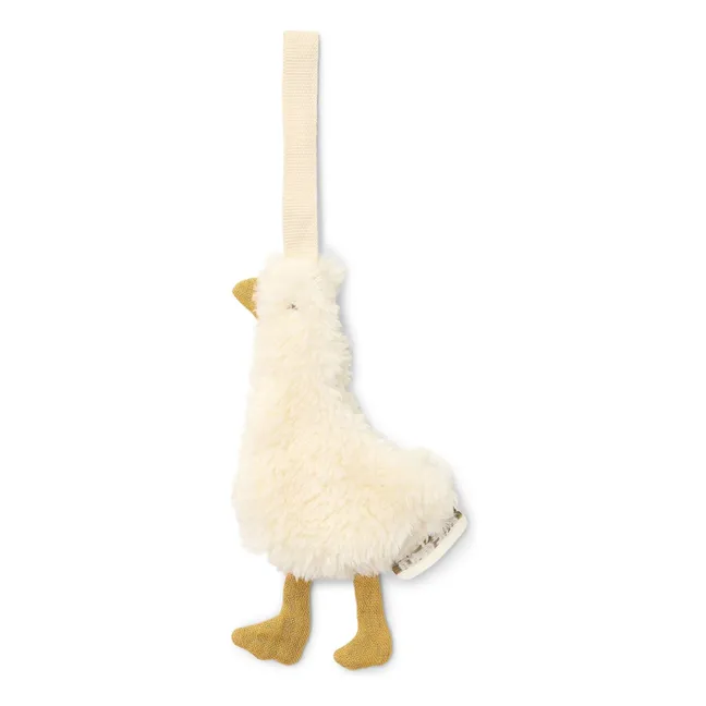 Goose pacifier clip | White