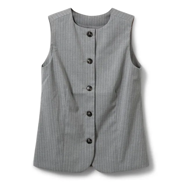 Merthasy Sleeveless Vest | Grey