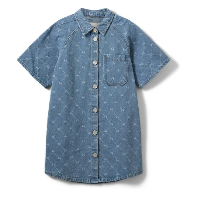 Kleid Hemdbluse Denim Mayasy | Blau