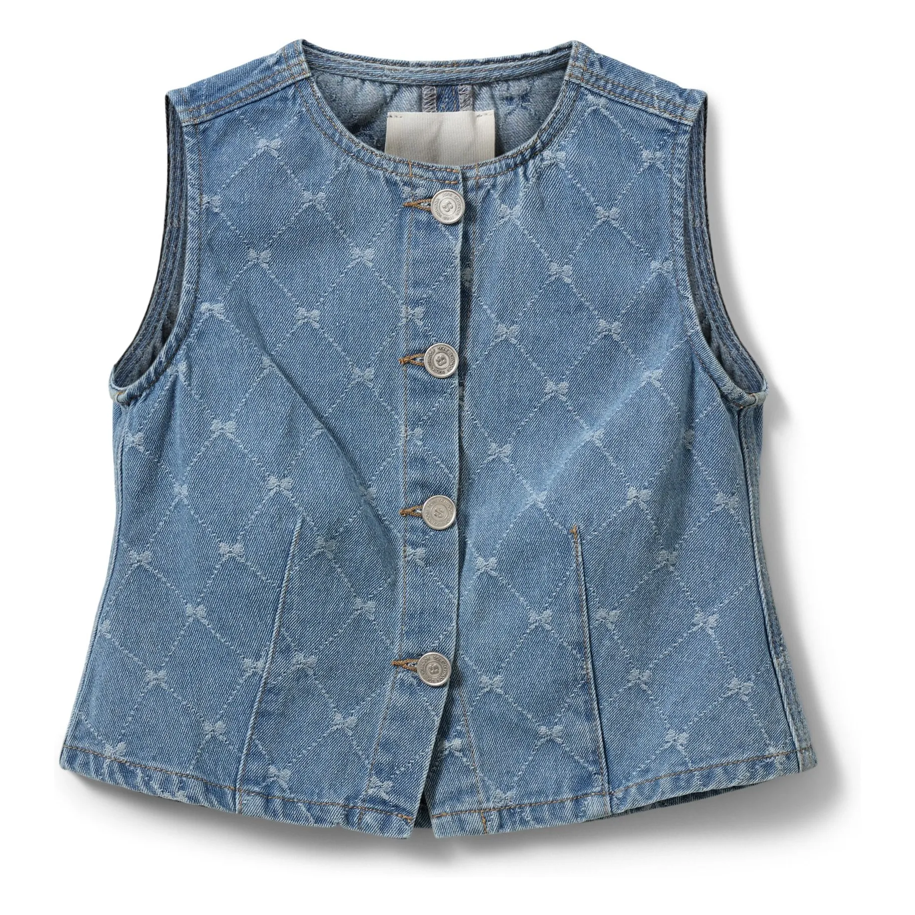 Sofie Schnoor Blue Carlasy Sleeveless Denim Jacket