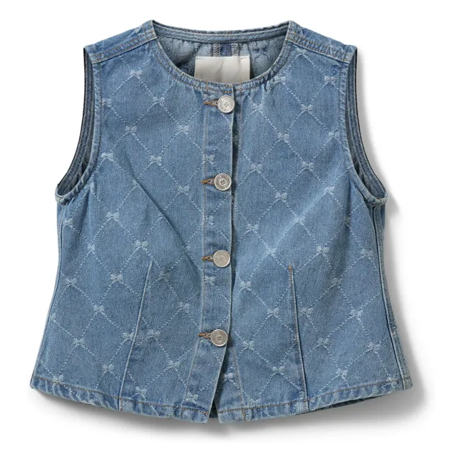 Veste Denim Sans Manches Carlasy | Bleu