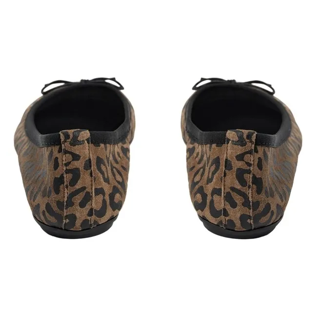 Ballerinas Suede Agnessy Leopard | Brown