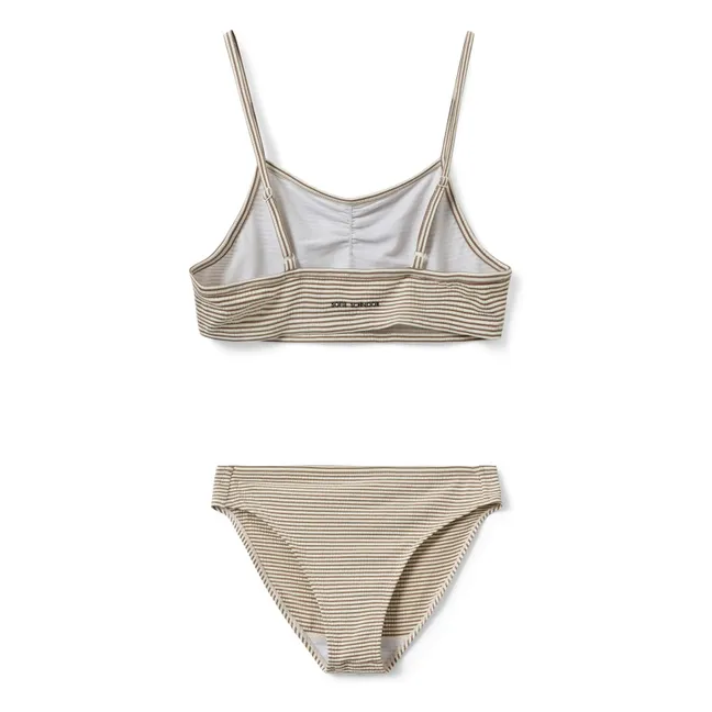 Maillot de Bain Britasy Rayé | Taupe