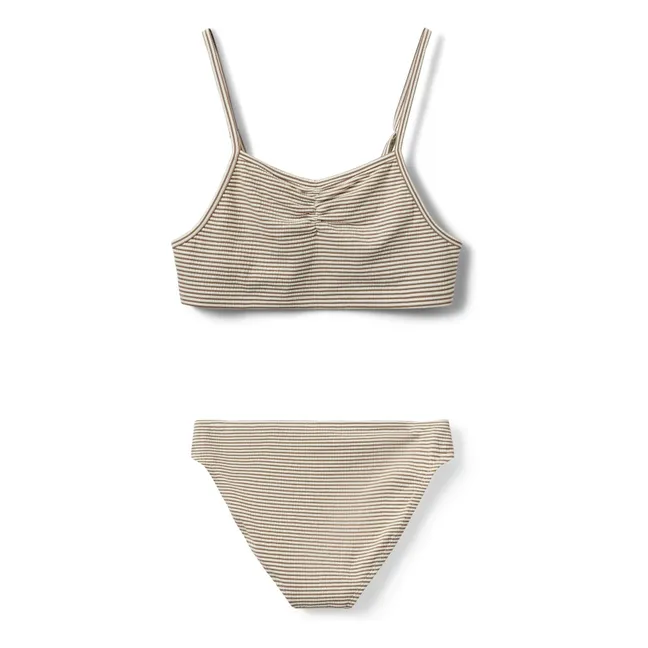 Maillot de Bain Britasy Rayé | Taupe