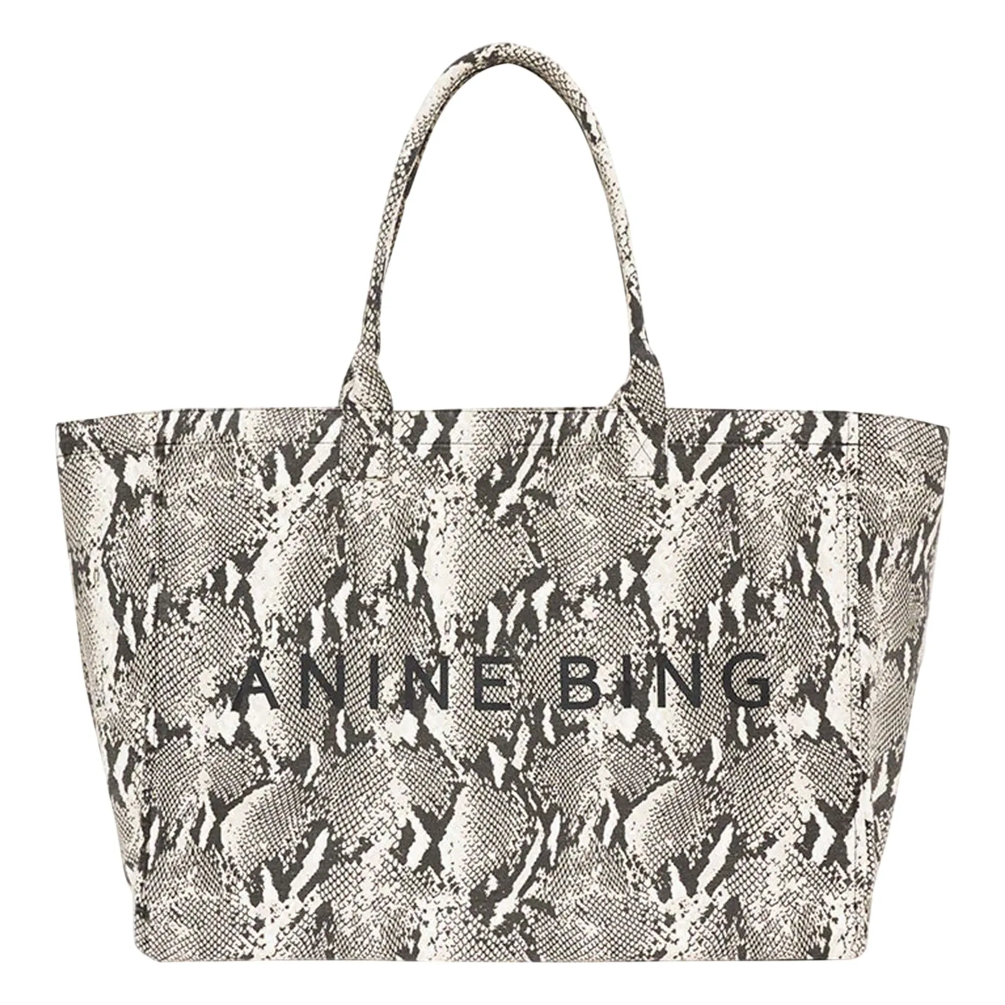 Anine Bing Grey Léo Python Tote Bag