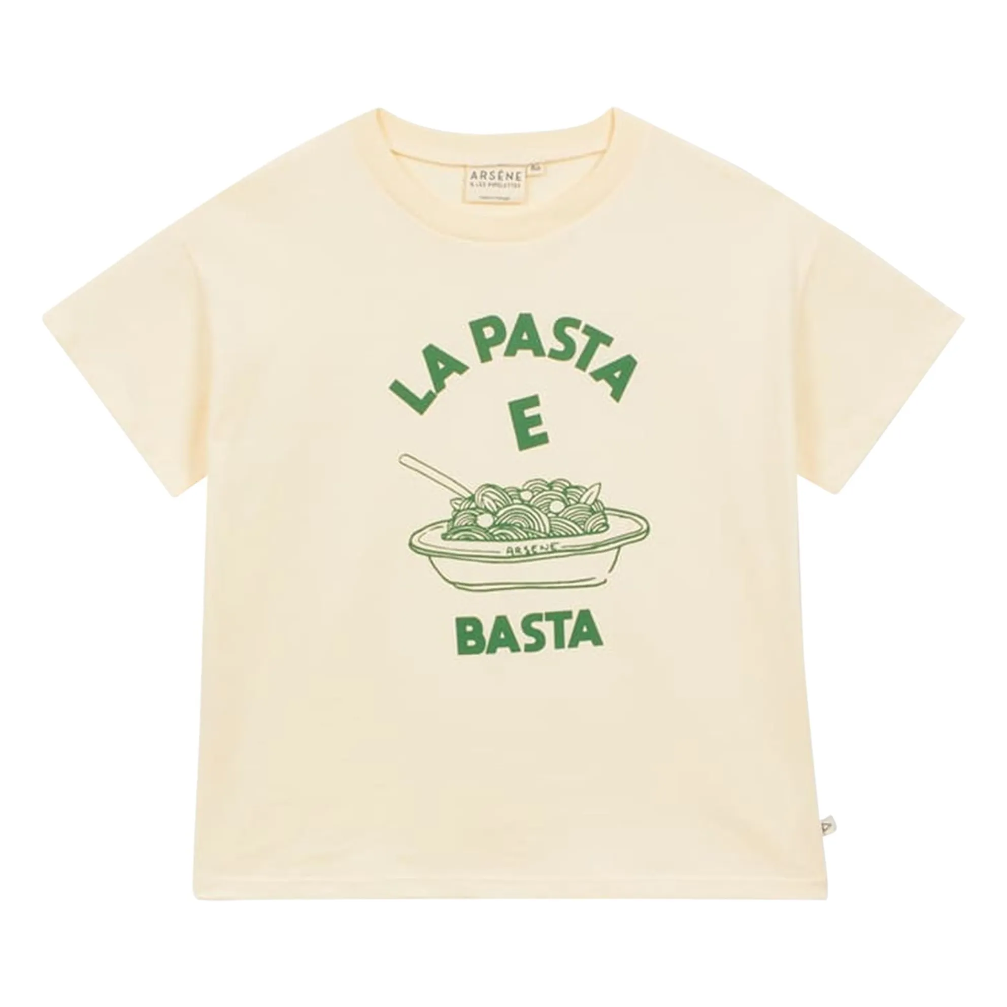 T-shirt La Pasta E Basta Coton Bio | Ecru- Image produit n°0