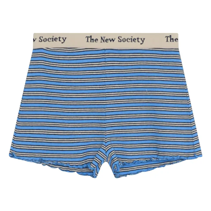 TNS Ribbed Striped Short | Blue- Product image n°0
