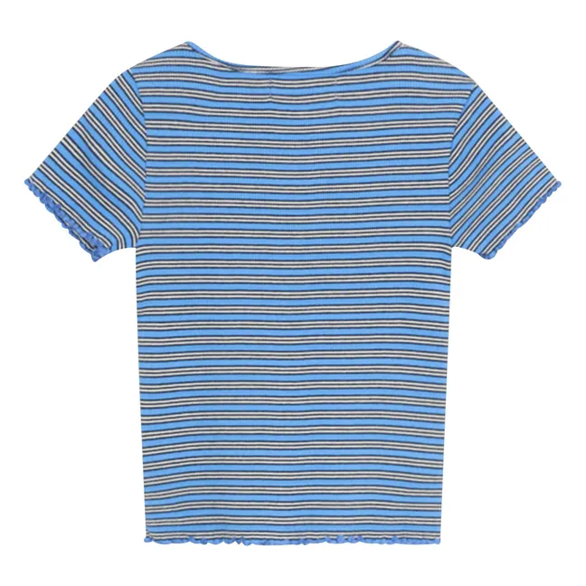 TNS Ribbed Stripe T-shirt | Blue
