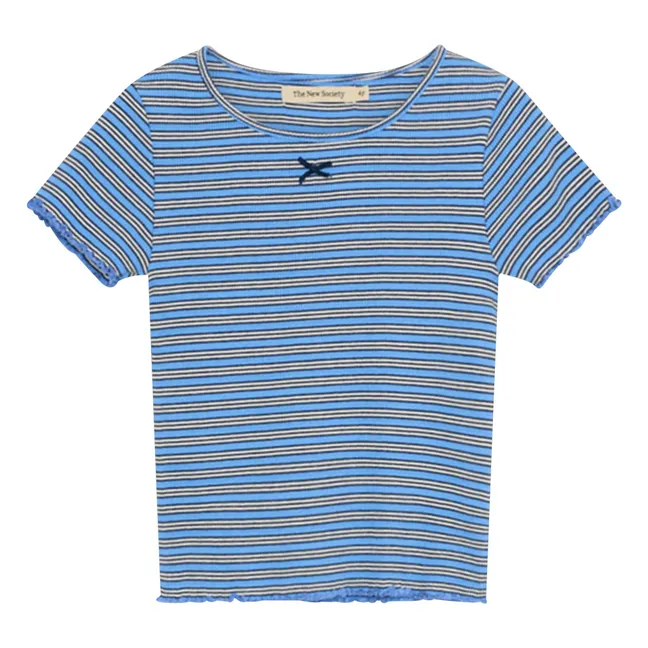 T-shirt Côtelé TNS Rayé | Bleu