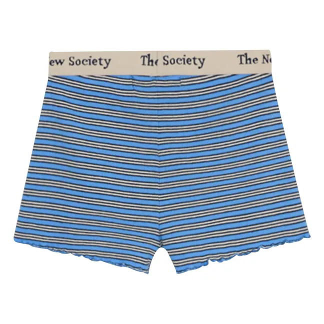 TNS Ribbed Striped Short | Blue