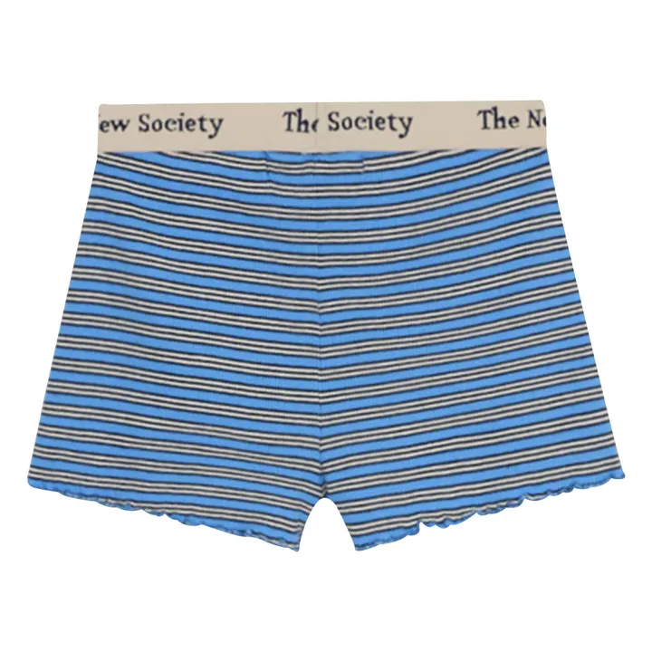 TNS Ribbed Striped Short | Blue- Product image n°1