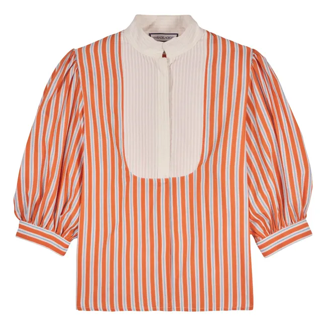 Camicetta a righe in cotone Dimitra | Arancione