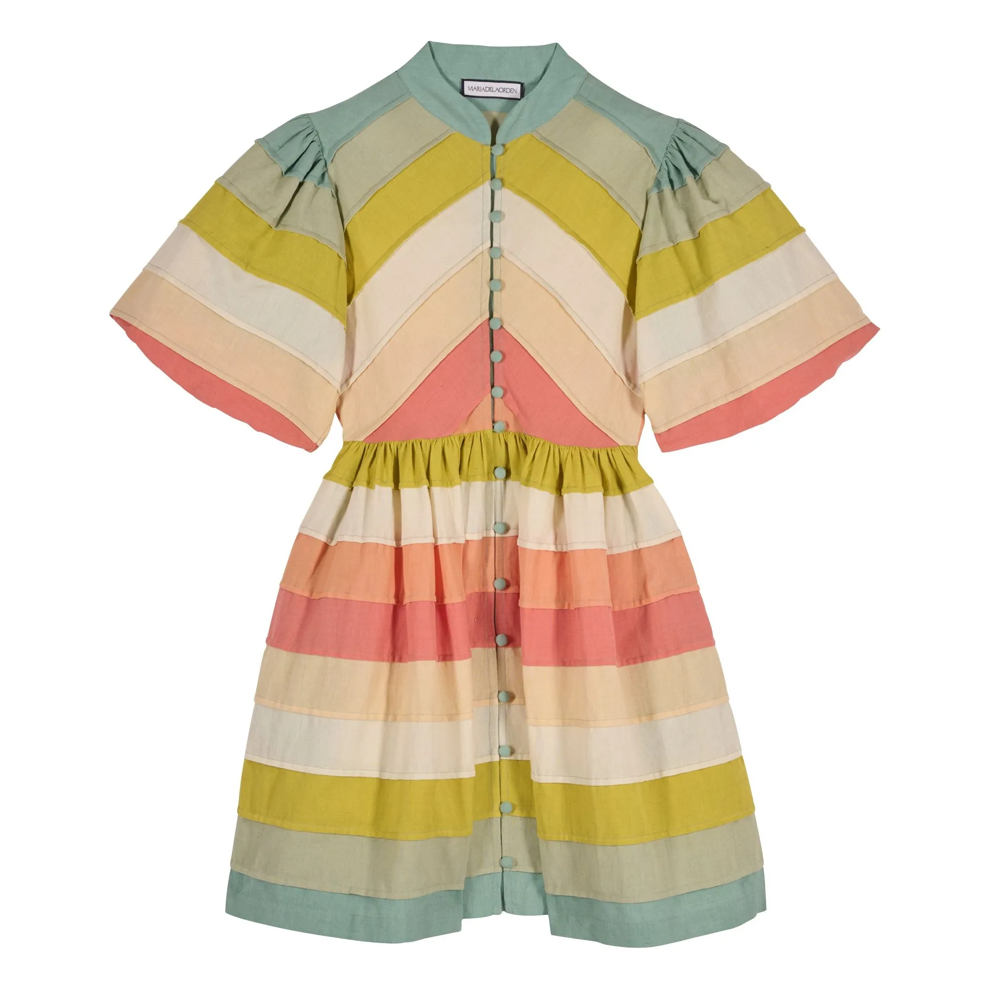 Robe Daisy Coton | Bleu Vert- Image produit n°0