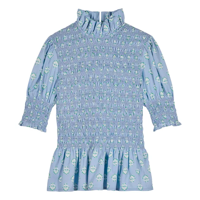 Aleria SS Cotton blouse | Blue