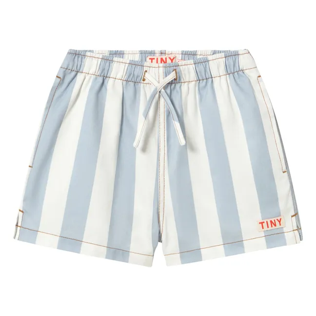 Short Rayé Twill | Bleu
