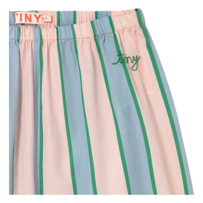 Pantalones anudados a rayas | Rosa Pálido