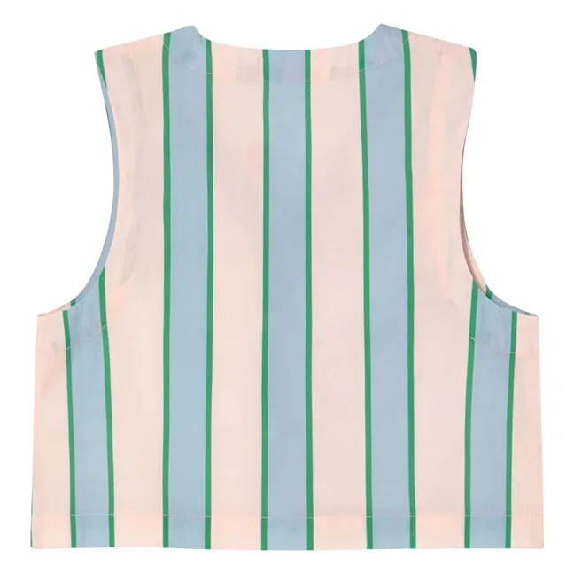 Top Nœuds Rayé | Rose pâle