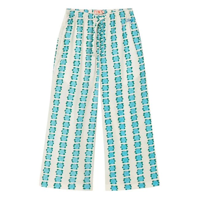 Pantalones florales | Blanco