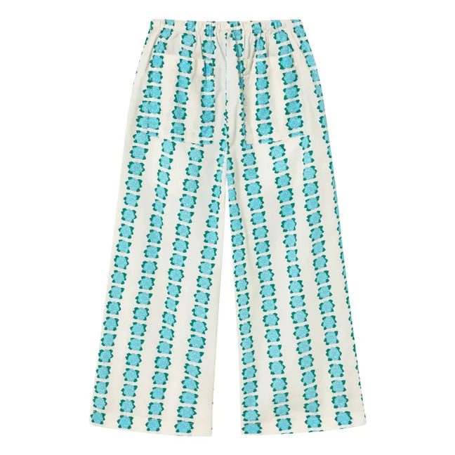 Pantalones florales | Blanco