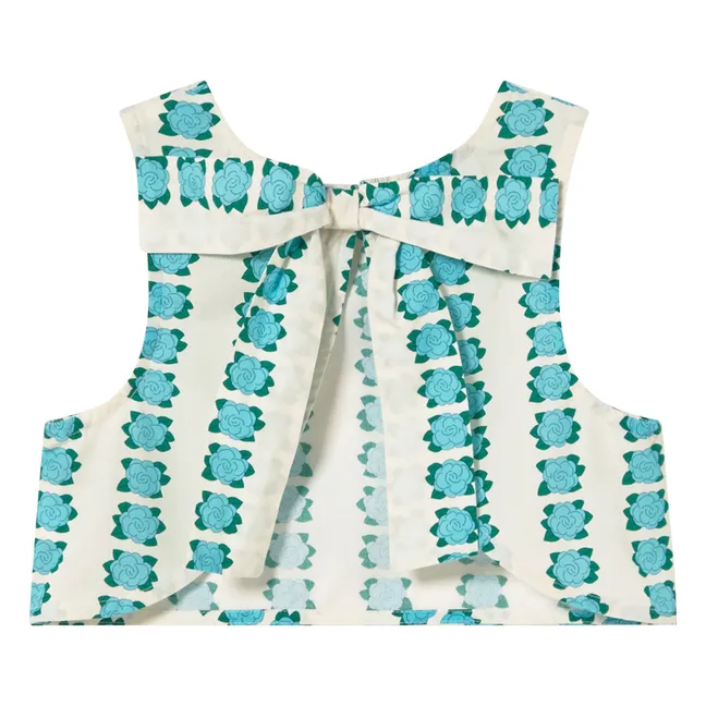 Top de flores | Blanco