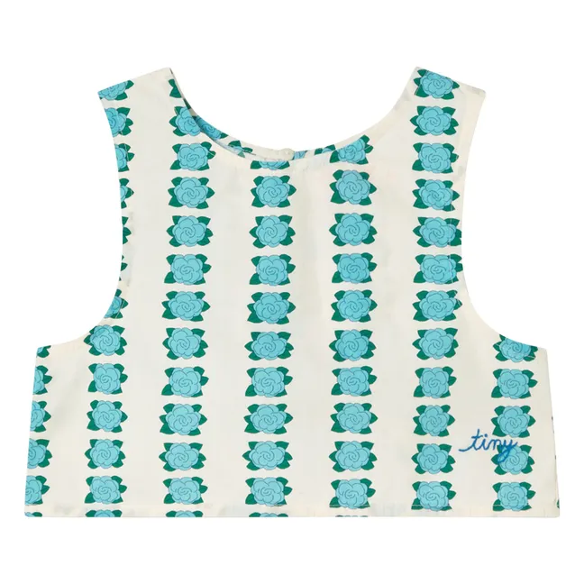Top Fleuri | Blanc