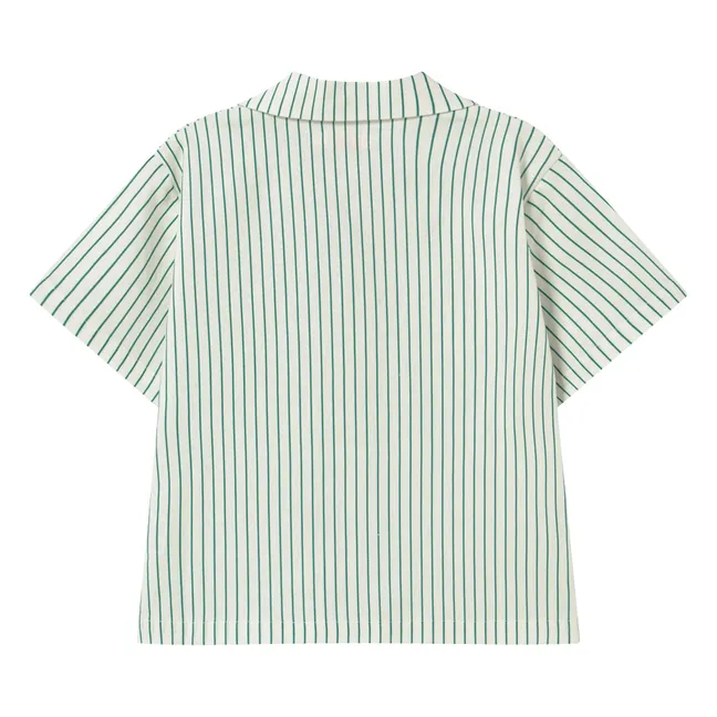 Chemise Rayée Lin | Blanc