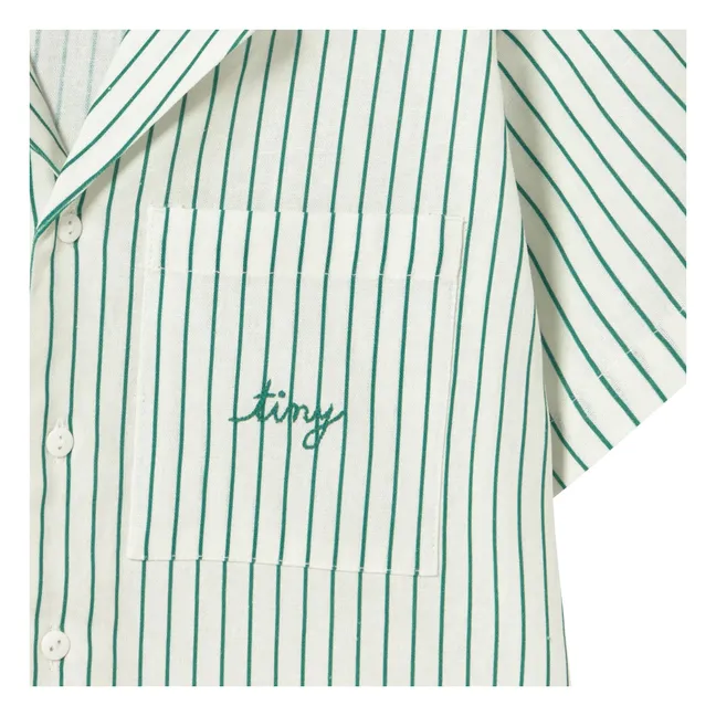 Chemise Rayée Lin | Blanc