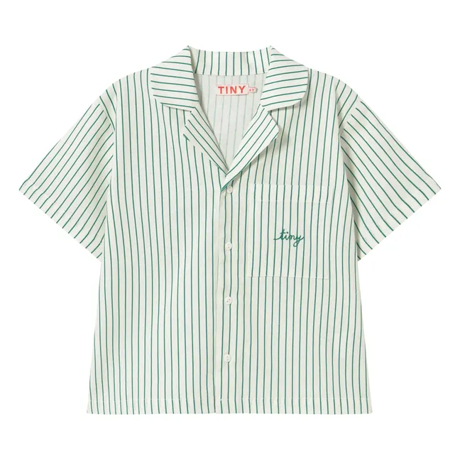 Chemise Rayée Lin | Blanc