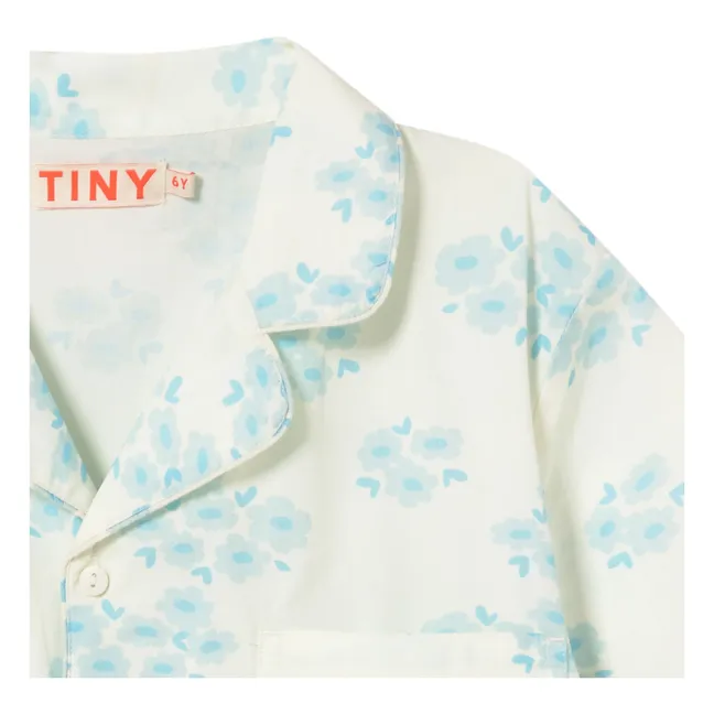 Floral Shirt and Trouser Set | White