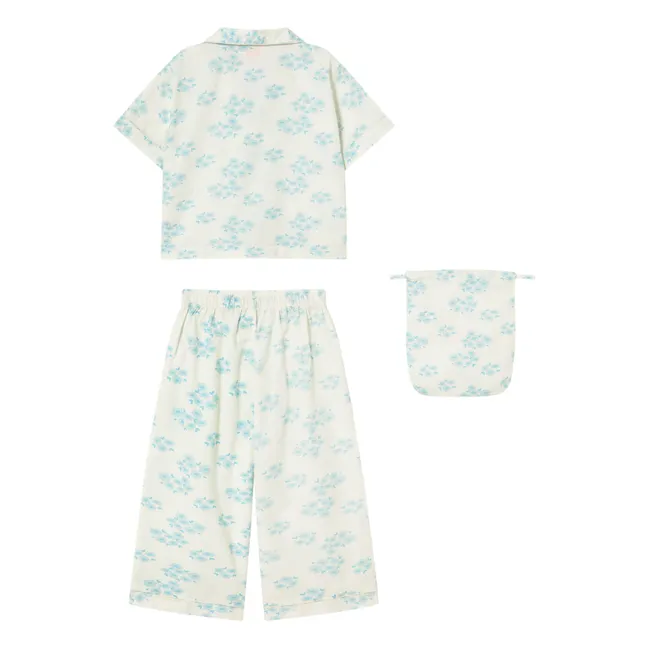 Floral Shirt and Trouser Set | White