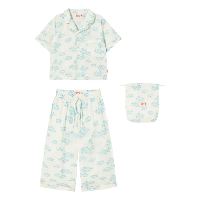 Conjunto de camisa y pantalón de flores | Blanco