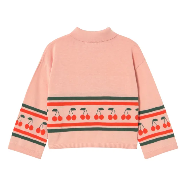 Polo-Shirt Kirschen Mesh | Rosa