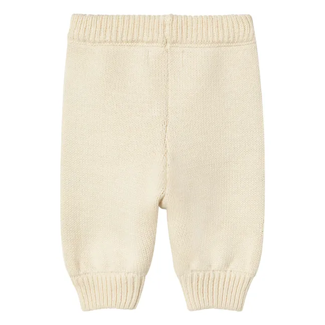 Pantalon Roses Maille | Ecru