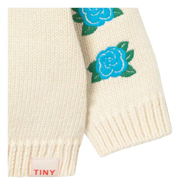 Cardigan Roses | Ecru