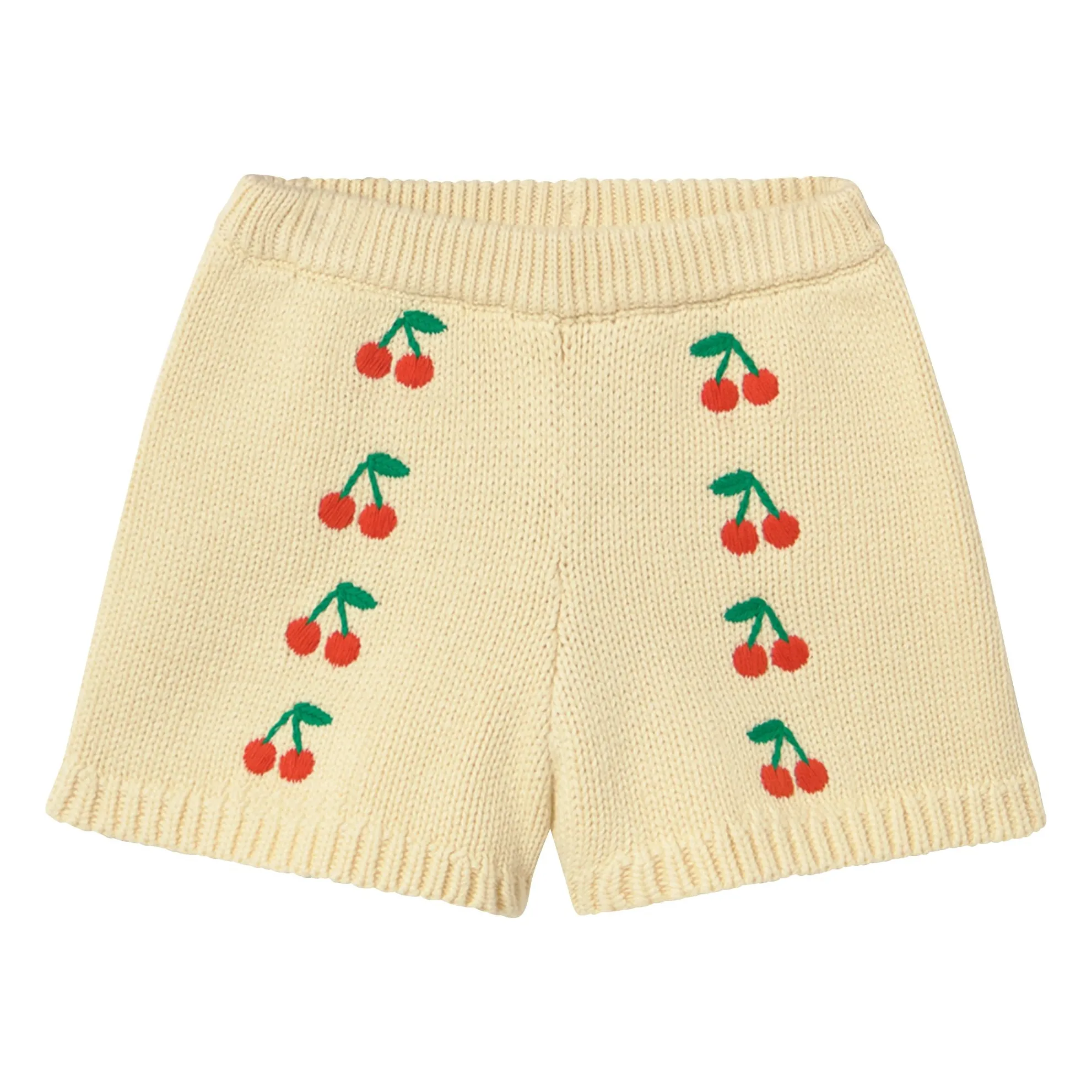 Tinycottons Pale Yellow Short Cerises Maille