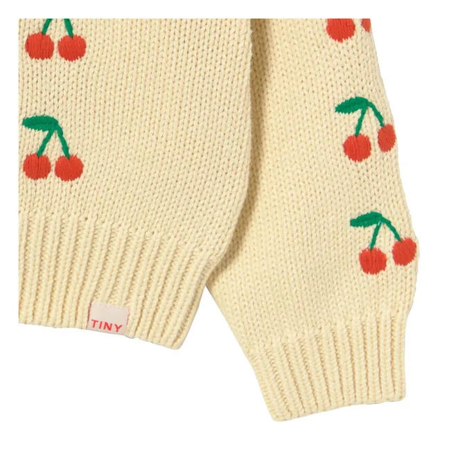 Pull Cerises | Jaune pâle