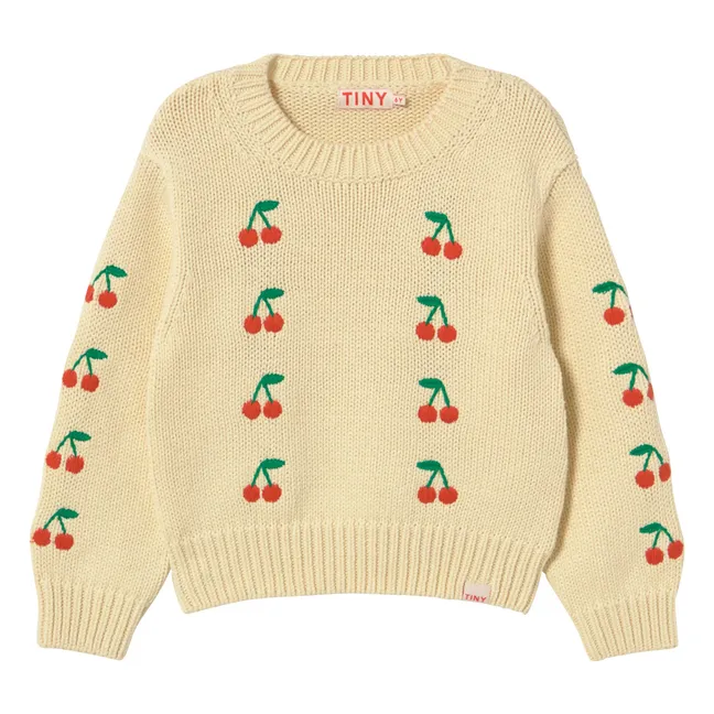 Cherry Sweater | Pale yellow